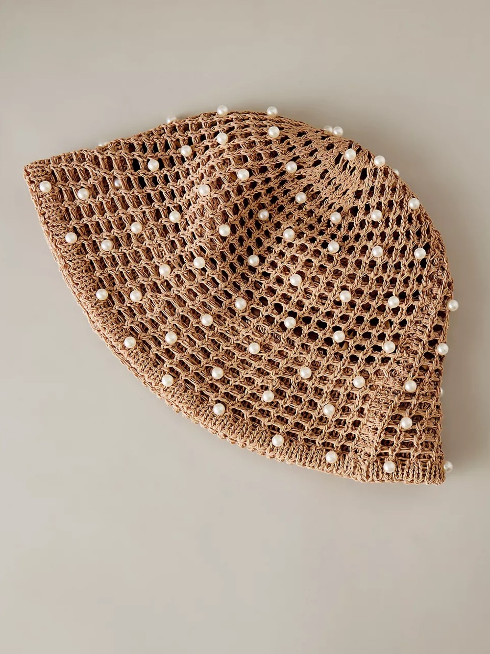 NWOT By Anthropologie Pearl Crochet Bucket Hat